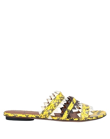 L' AUTRE CHOSE Sandals Yellow Leather