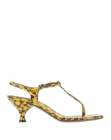 L'autre Chose Toe Strap Sandals In Yellow