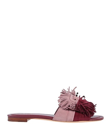 TOD'S Sandals Burgundy Leather