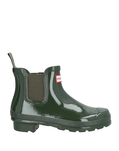 HUNTER Ankle boot Military green Rubber