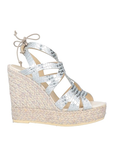 KANNA Espadrilles Silver Leather