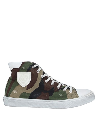 SAINT LAURENT Sneakers Military green Textile fibres