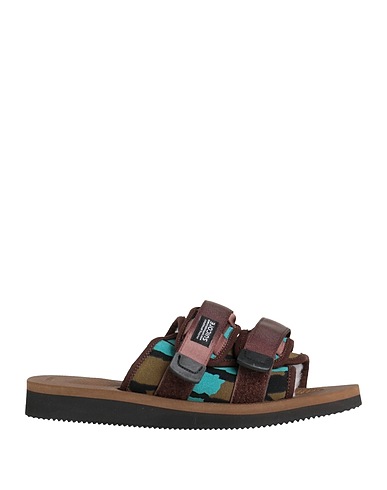 SUICOKE Sandali Testa di moro Pelle, Fibre tessili