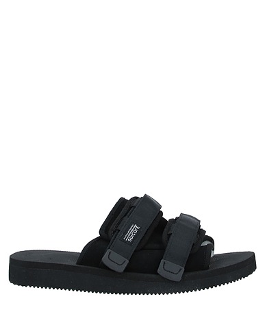 SUICOKE Sandali Nero Pelle, Fibre tessili