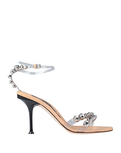 SERGIO ROSSI Sandals Transparent PVC - Polyvinyl chloride, Stone