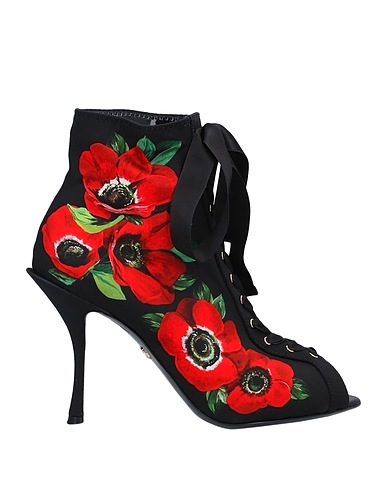 DOLCE&GABBANA Ankle boot Black Textile fibers