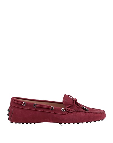TOD'S Loafers Burgundy Soft Leather