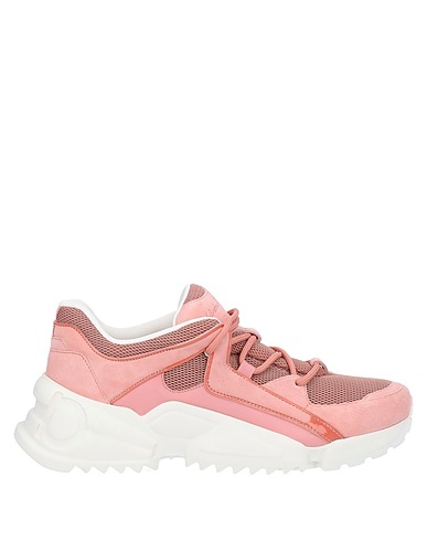 FERRAGAMO Sneakers Antique rose Calfskin, Textile fibers