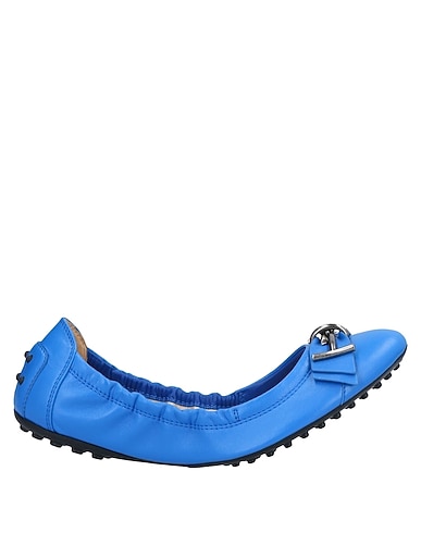 TOD'S バレリーナ ブライトブルー 革（なめし加工）