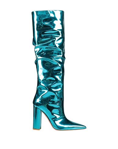 ELISABETTA FRANCHI ブーツ ターコイズブルー 革（なめし加工）