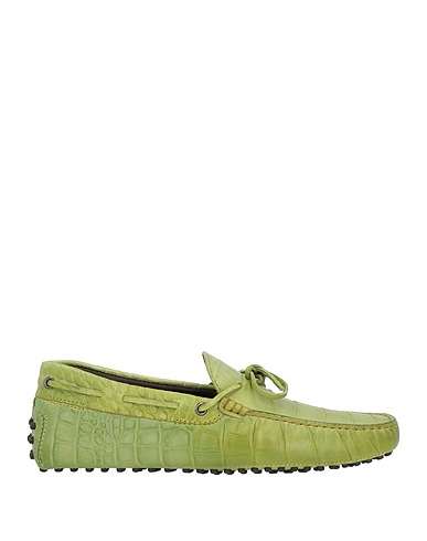 TOD'S Loafers Green Soft Leather