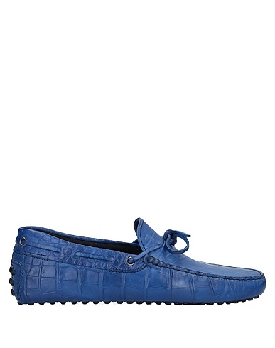 TOD'S Loafers Blue Soft Leather