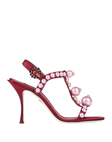 DOLCE&GABBANA Sandals Burgundy Textile fibres