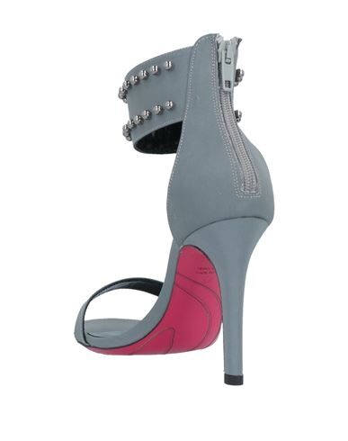 Shop Pinko Woman Sandals Grey Size 6 Textile Fibers