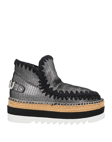 MOU Ankle boot Black Soft Leather, Textile fibres