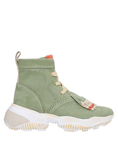 HOGAN Ankle boot Military green Leather