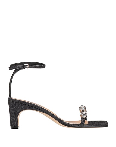 SERGIO ROSSI Sandals Black Textile fibres