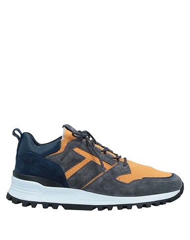 TOD'S Sneakers Orange Textile fibres, Leather
