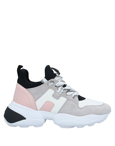 HOGAN Sneakers Gris perla Fibras textiles, Piel