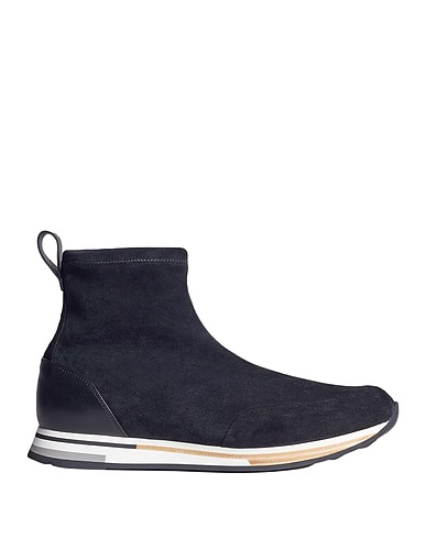 DUNHILL Sneakers Black Leather, Textile fibres