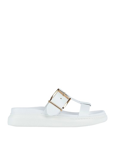MCQUEEN Sandals White Leather