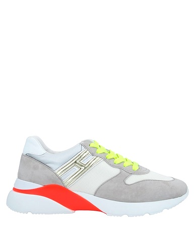 HOGAN Sneakers Light grey Soft Leather, Textile fibers