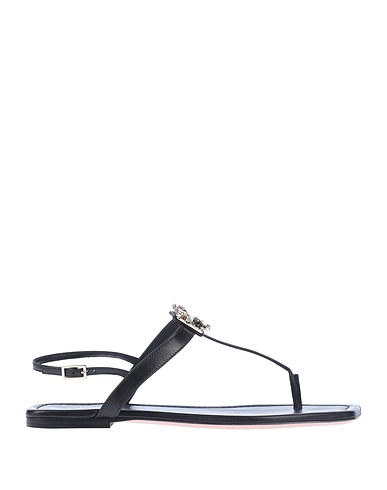 ROGER VIVIER Flip flops Black Soft Leather