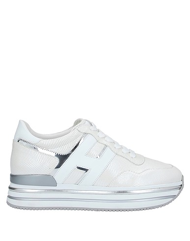 HOGAN Sneakers Elfenbein Leder, Gewebefasern