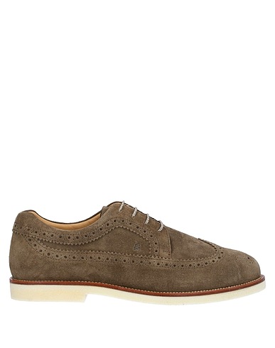 HOGAN Laced shoes Khaki Leather