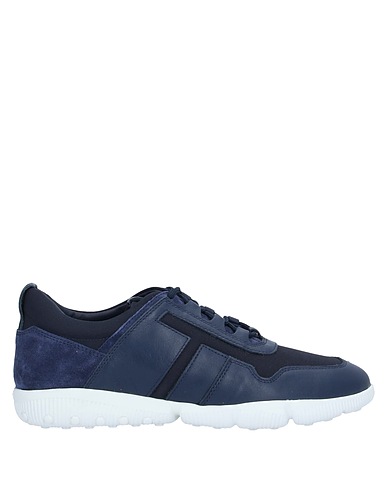TOD'S Sneakers Midnight blue Soft Leather, Textile fibers
