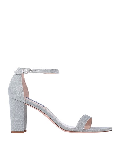 STUART WEITZMAN Sandals Silver Textile fibers