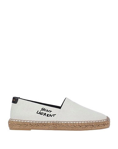 SAINT LAURENT Espadrilles Ivory Textile fibers, Leather