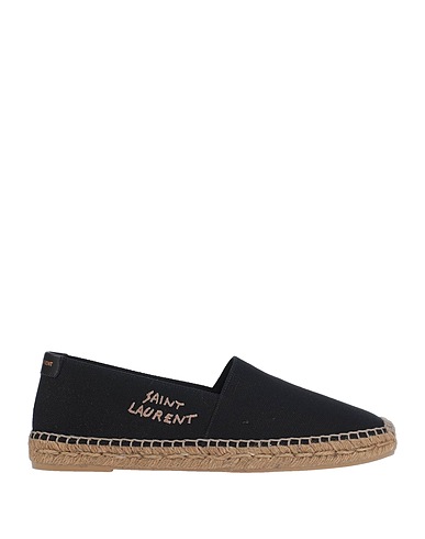 SAINT LAURENT エスパドリーユ ブラック 紡績繊維 / 革（なめし加工）