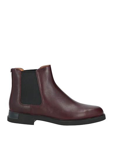 CAMPER Ankle boot Burgundy 85% Leather, 15% Textile fibers