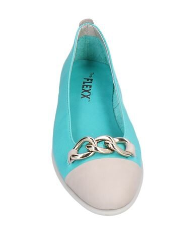 Shop The Flexx Woman Ballet Flats Turquoise Size 5 Soft Leather In Blue