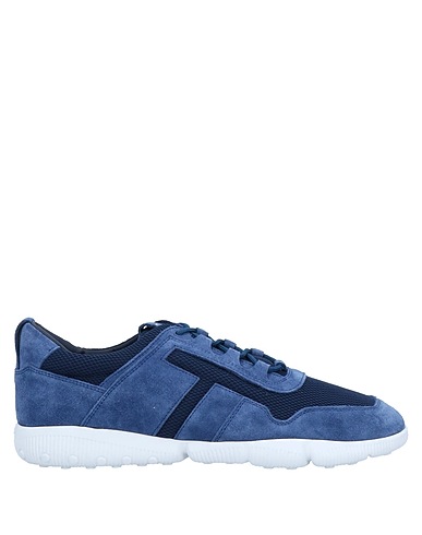 TOD'S Sneakers Midnight blue Leather, Textile fibers