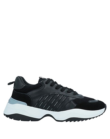 DSQUARED2 Sneakers Black Leather, Textile fibers