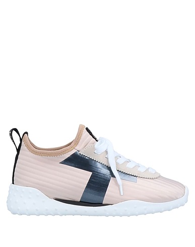 TOD'S Sneakers Blush Leather, Textile fibres