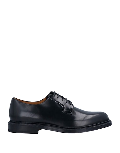 GREEN GEORGE Laced shoes Black Soft Leather