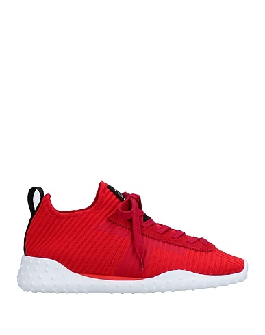TOD'S Sneakers Red Textile fibres, Leather