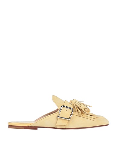 TOD'S Mules and clogs Pastel yellow Leather