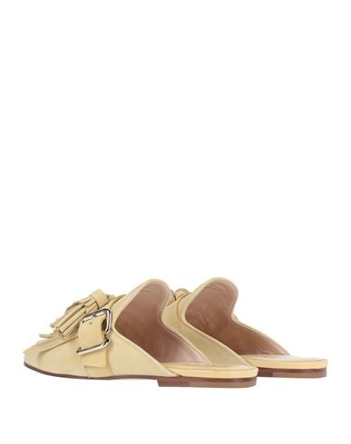 Tod's Woman Mules & Clogs Pastel Yellow Size 4.5 Leather In Yellow