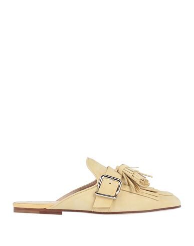 Tod's Woman Mules & Clogs Pastel Yellow Size 4.5 Leather