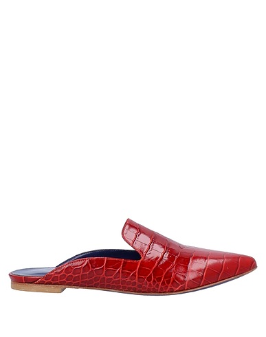 AMEN Mules y zuecos Rojo Cuero