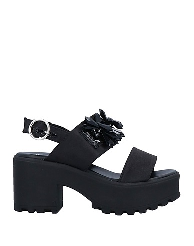 CULT Sandalen Schwarz Gewebefasern