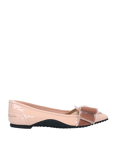 ALESSANDRO DELL'ACQUA x TOD'S Ballerinas Hellrosa Leder, Gewebefasern