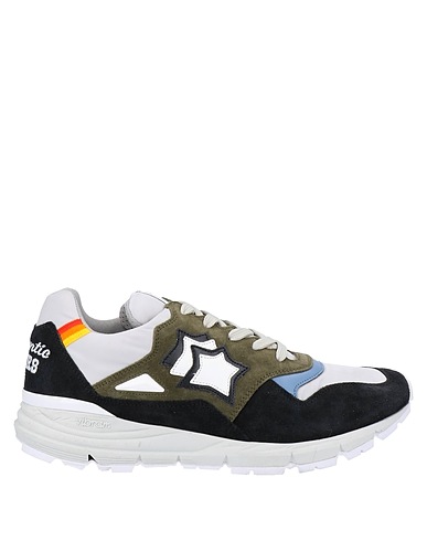 ATLANTIC STARS Sneakers Midnight blue Leather, Synthetic fibers
