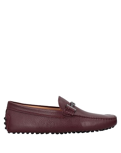 TOD'S Loafers Plum Soft Leather