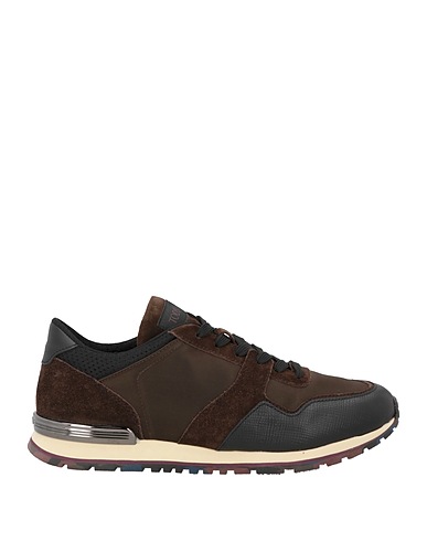 TOD'S Sneakers Dark brown Textile fibres, Leather
