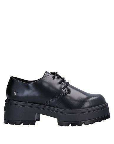 WINDSOR SMITH Laced shoes Black Soft Leather